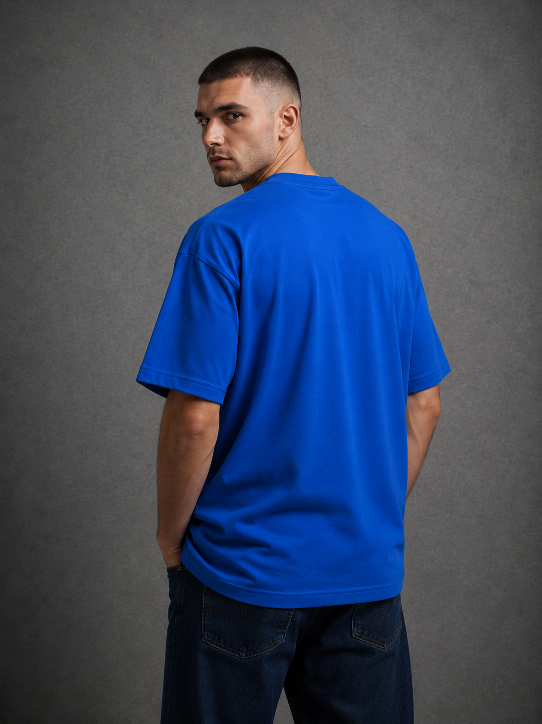 Oversized T-Shirt – Royal Blue | 250 GSM Premium Cotton