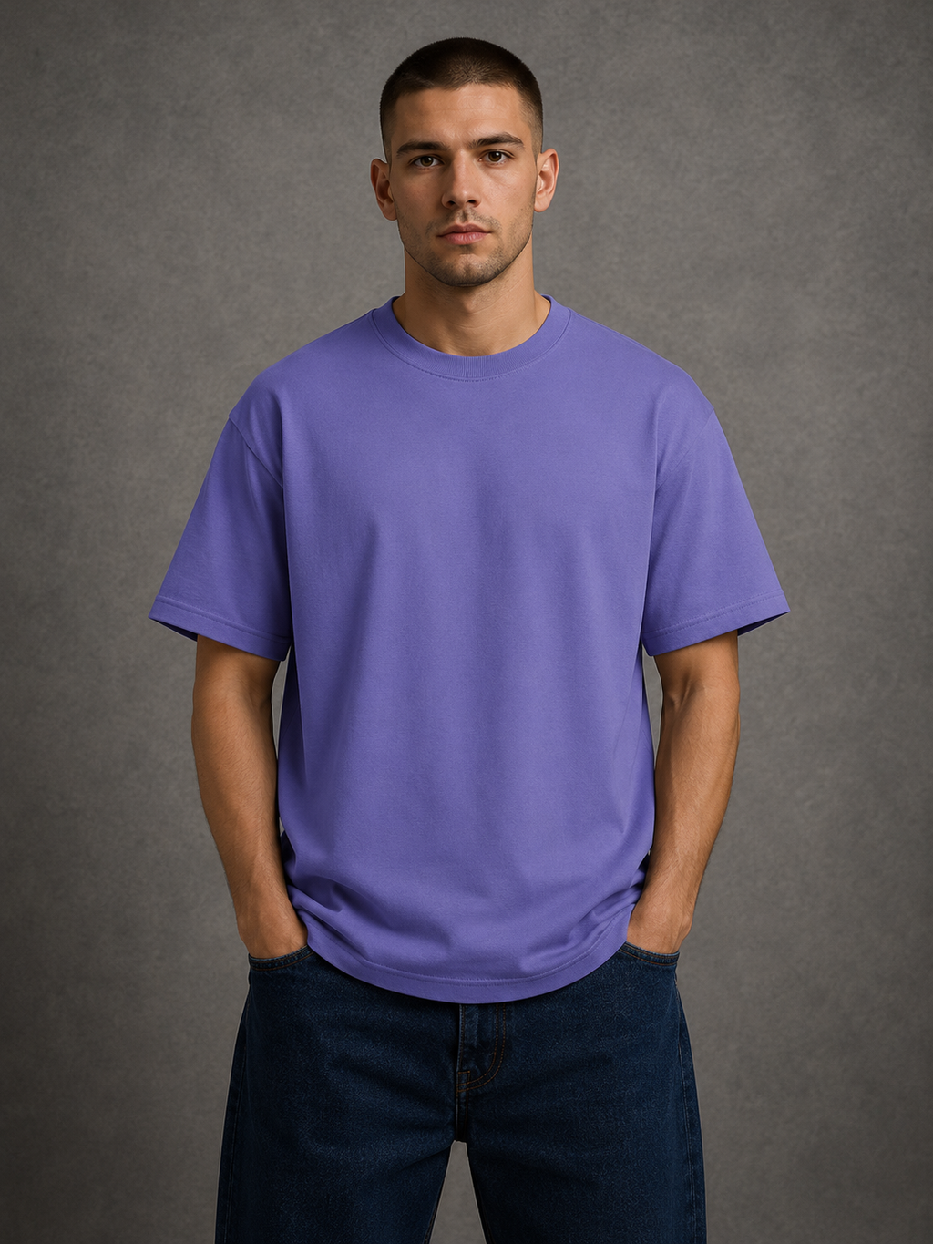 Oversized T-Shirt – Lavender | 250 GSM Premium Cotton