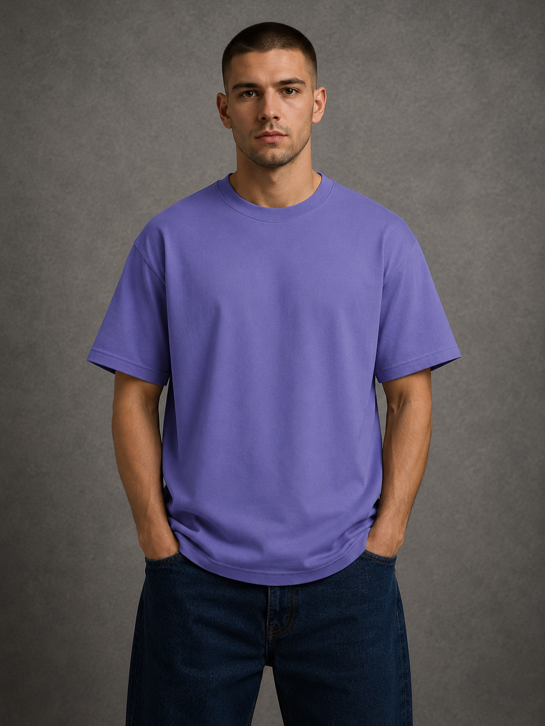Oversized T-Shirt – Lavender | 250 GSM Premium Cotton