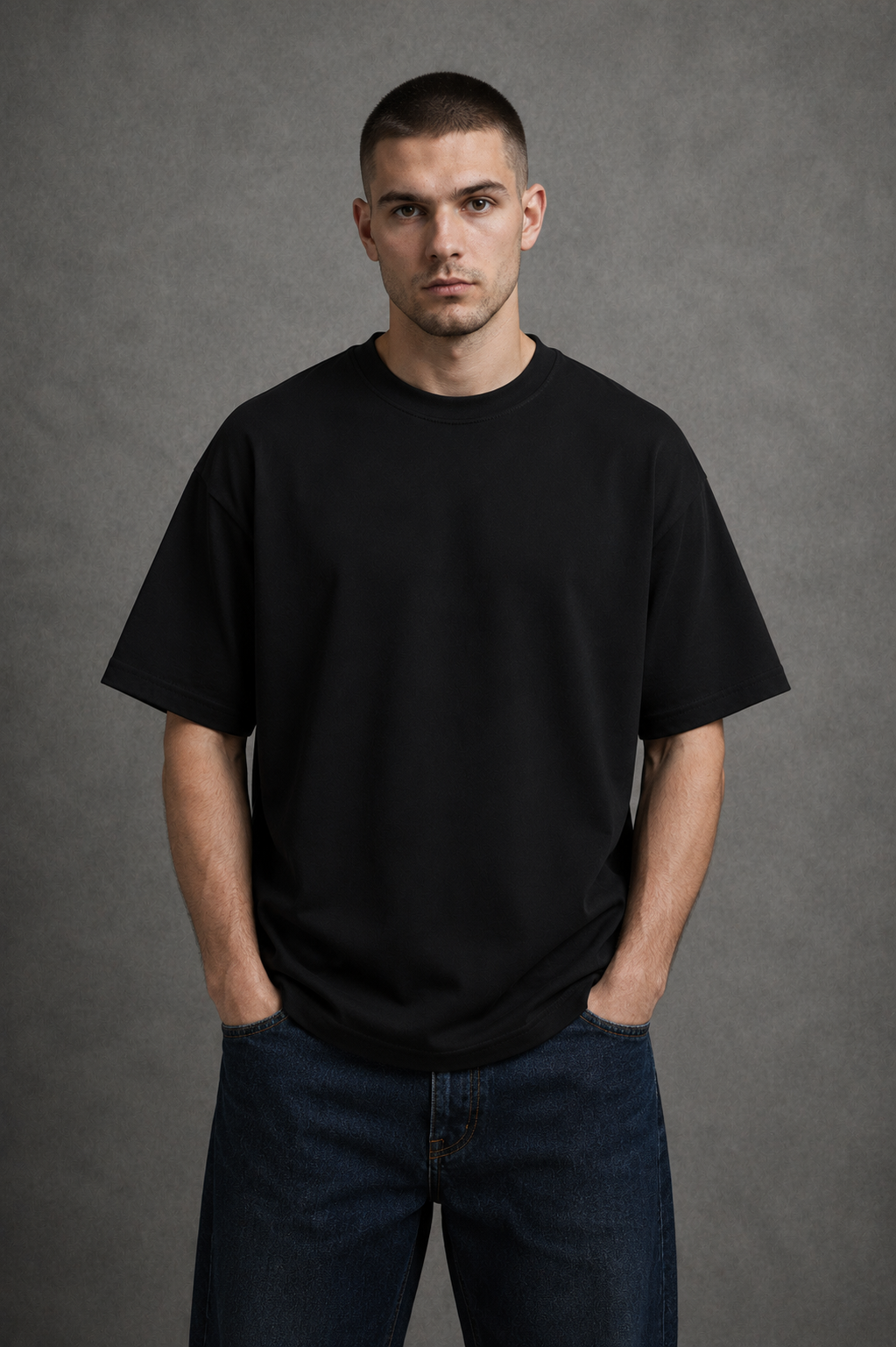 Oversized T-Shirt – Black | 250 GSM Premium Cotton