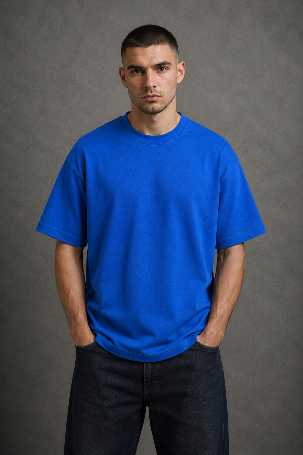 Oversized T-Shirt – Royal Blue | 250 GSM Premium Cotton
