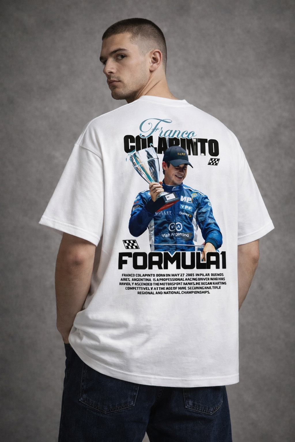 Franco Colapinto Formula 1 – Oversized Graphic Tee